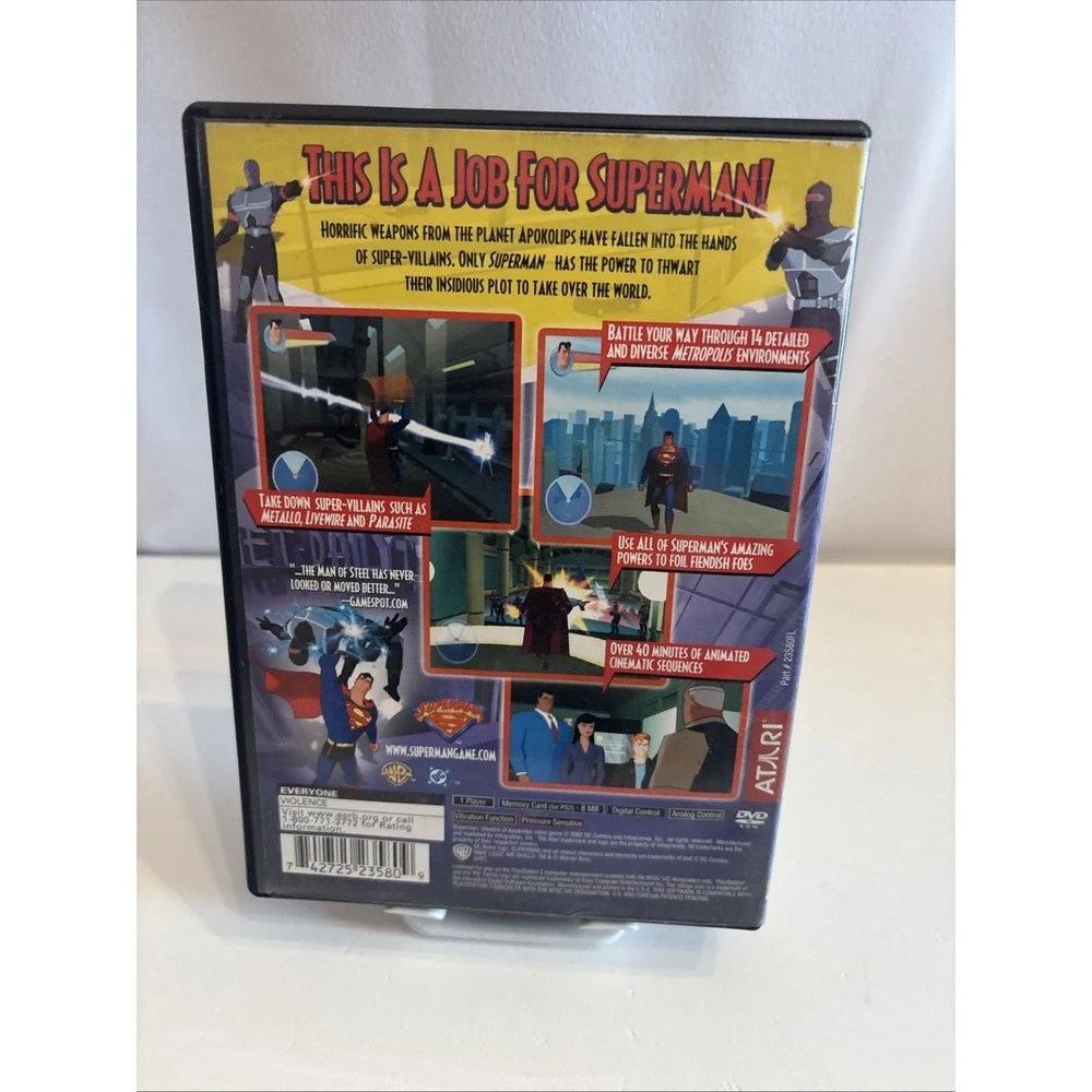 Superman Shadow of Apokolips PlayStation 2 2002 PS2 Tested‎ Glitches Sometimes